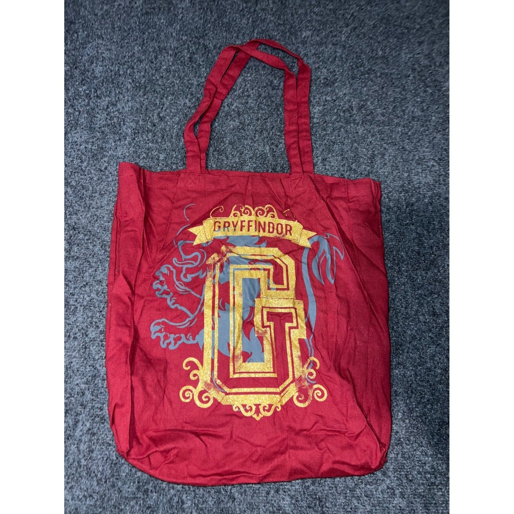 Harry Potter Gryffindor Tote Bag Red Cotton Canvas Reusable Shopping Bag